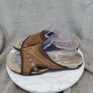 Merrell Shoes Womens Size 10 Terran Slide II Brown Leather Sandals *Read*